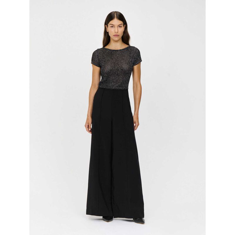 Veronika Maine Lurex Pointelle Boatneck Knit image number 3